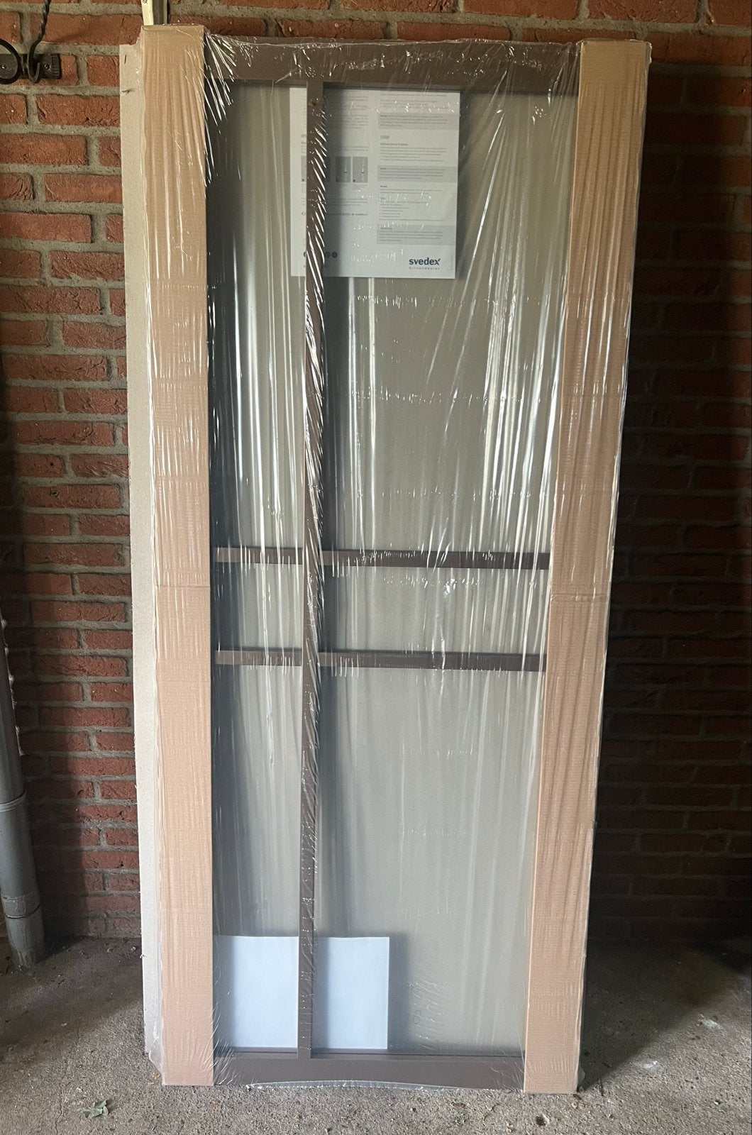 Svedex NDB905 Linksdraaiende Glasdeur Metallic Brons Nieuw, Ophalen, 80 tot 100 cm, Binnendeur, Nieuw