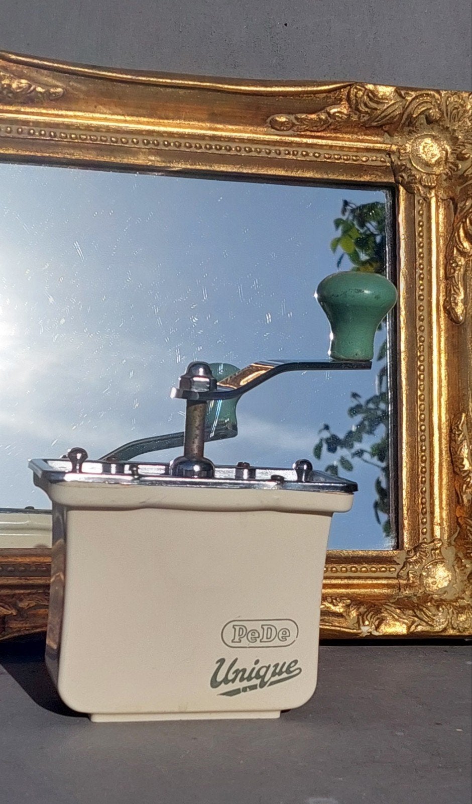 Vintage PeDe Unique Koffiemolen - Handbediend, Ophalen of Verzenden