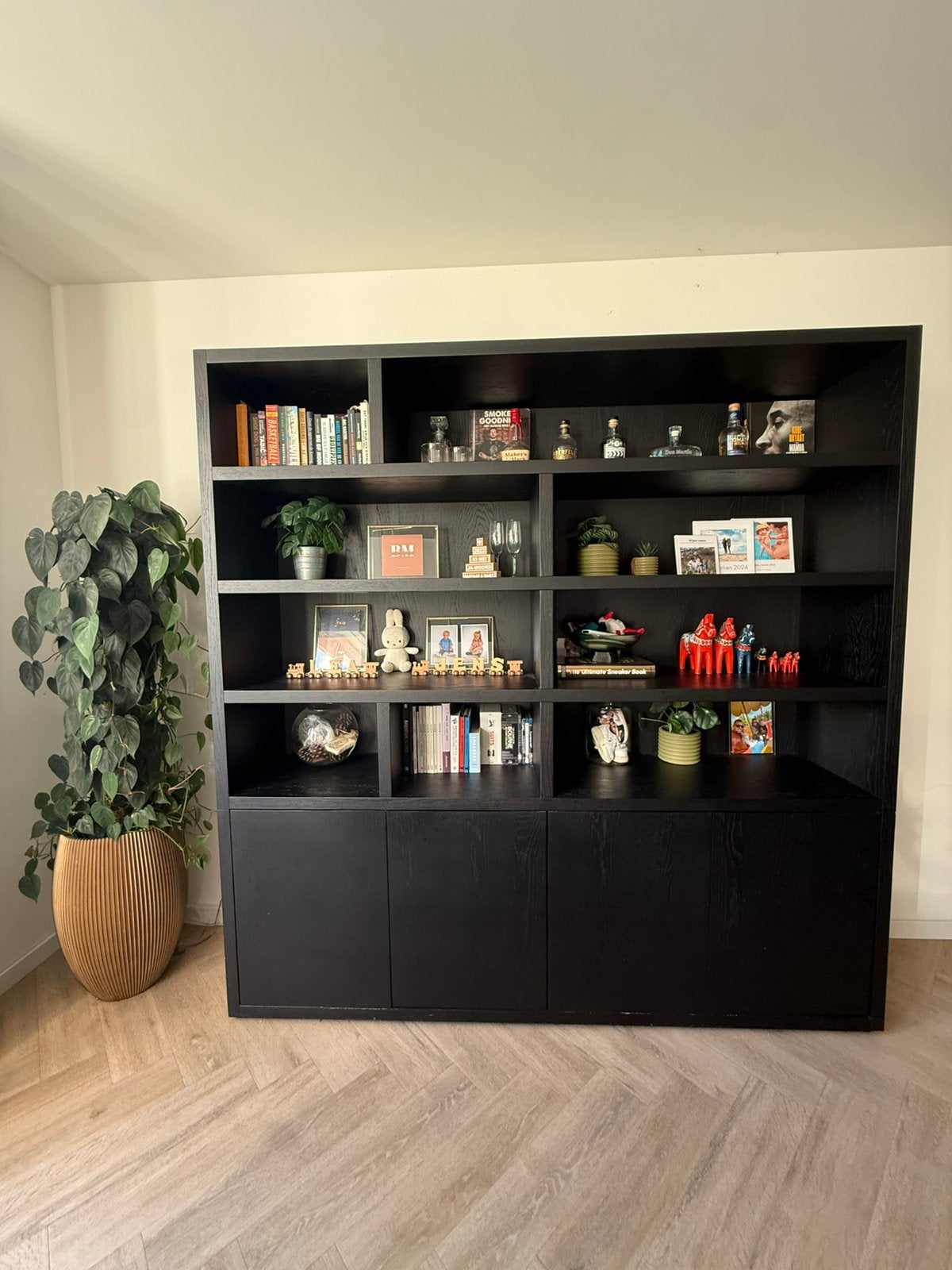Goossens buffetkast Barcelona, Ophalen, Met deur(en), 200 cm of meer, Eikenhout