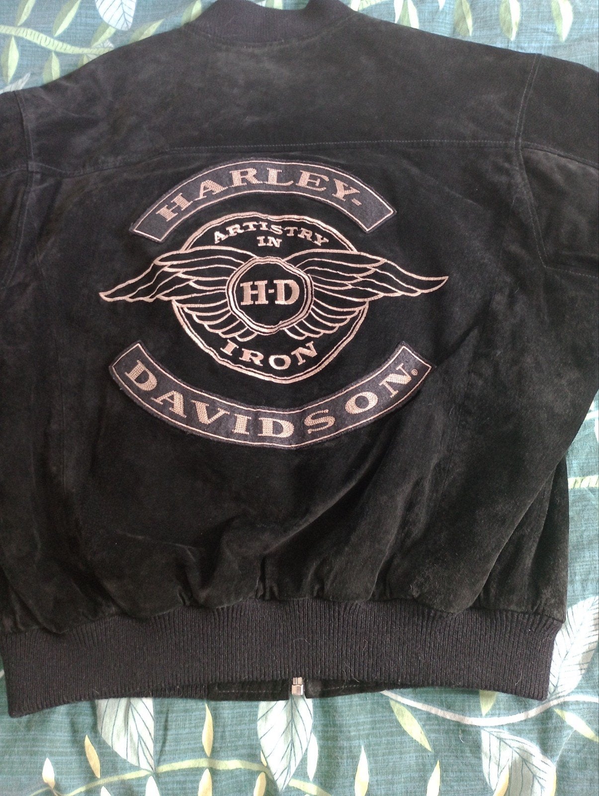 Harley Davidson vintage baseball jas,US size M, Motoren, Ophalen of Verzenden, Tweedehands, Jas | leer, Harley Davidson. Origineel.