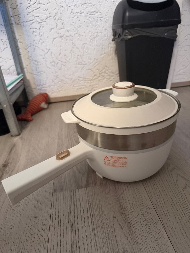 Electric frying pan with steamer, Ophalen, Zo goed als nieuw, Elektrisch, Fondueset