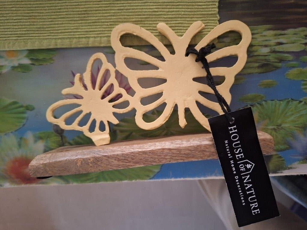 Decoratieve vlinders op houten standaard - House of Nature, Ophalen of Verzenden