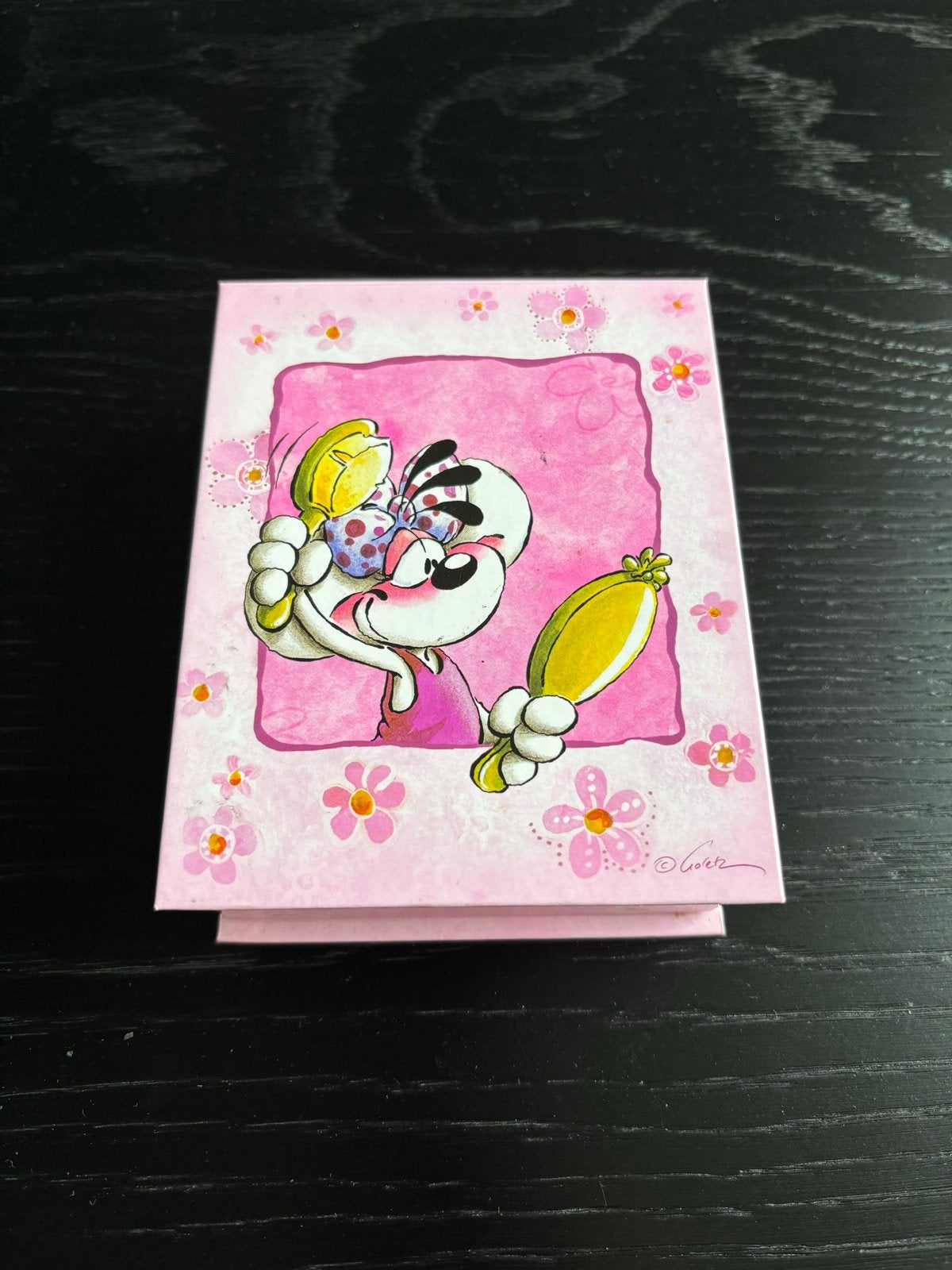 Leuke roze sieradendoos met spiegel en Diddlina, Verzamelen, Diddl, Ophalen of Verzenden, Diddlina, Gebruikt, Overige typen