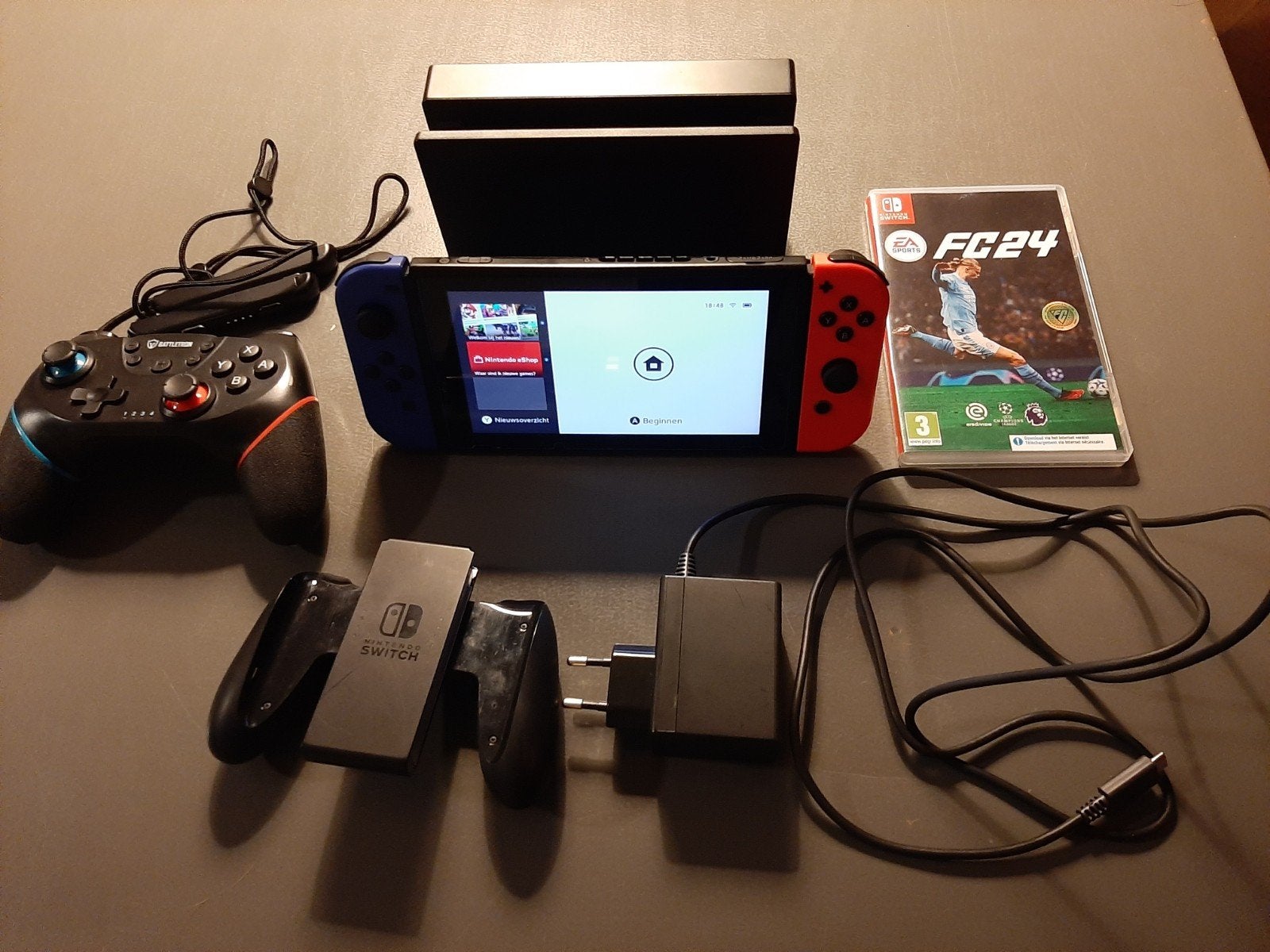 Nitendo Switch met oplader en spel, Ophalen, Gebruikt, Switch Original