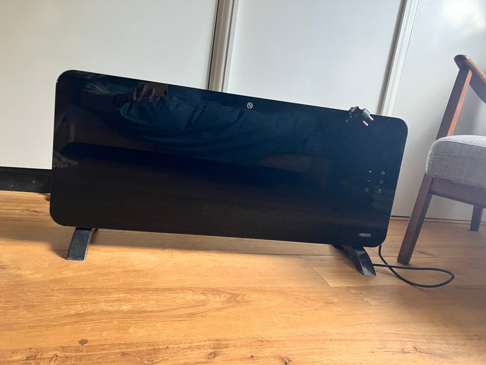 Princess Smart Panel Heater 2000W - Zwart, Ophalen, Zo goed als nieuw, Elektrisch, Vrijstaand