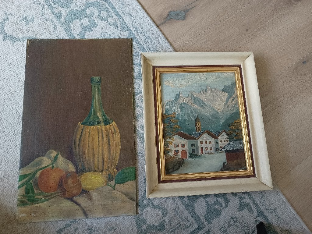 Schilderijen twee stuks, Antiek en Kunst, Ophalen