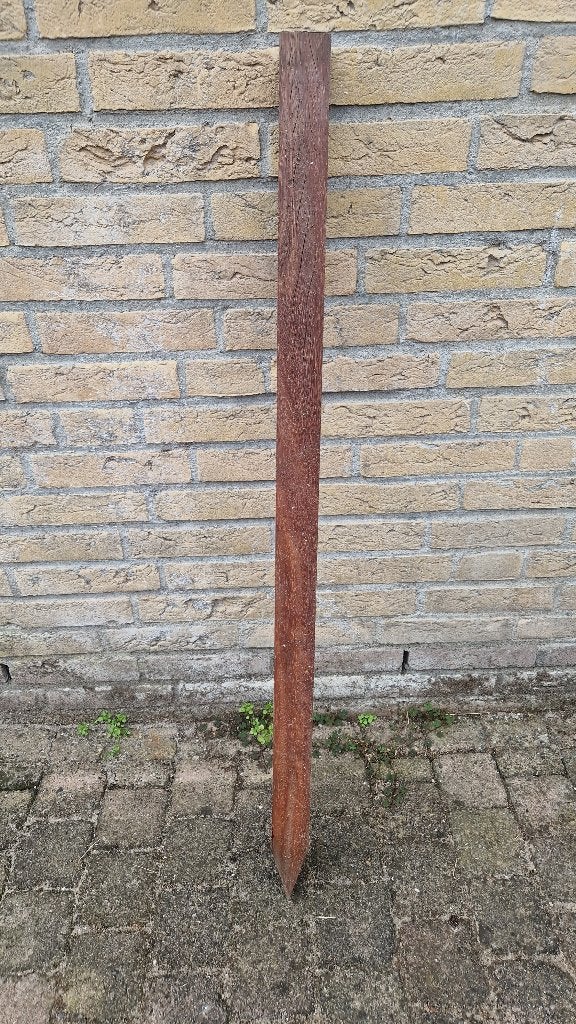 Hardhouten piketpalen, Tuin en Terras, Palen, Balken en Planken, Ophalen, Palen, Nieuw, Hardhout