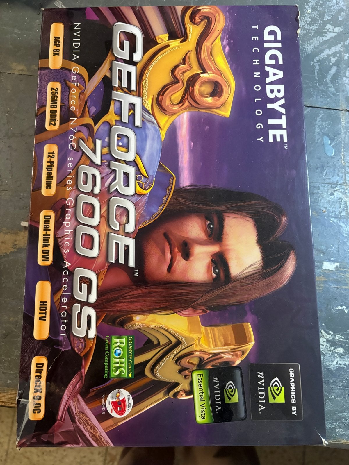 GIGABYTE NVIDIA GeForce 7600 GS AGP 8X Grafische Kaart, Computers en Software, Videokaarten, Gebruikt, Nvidia, AGP, GDDR2, Tv-Out