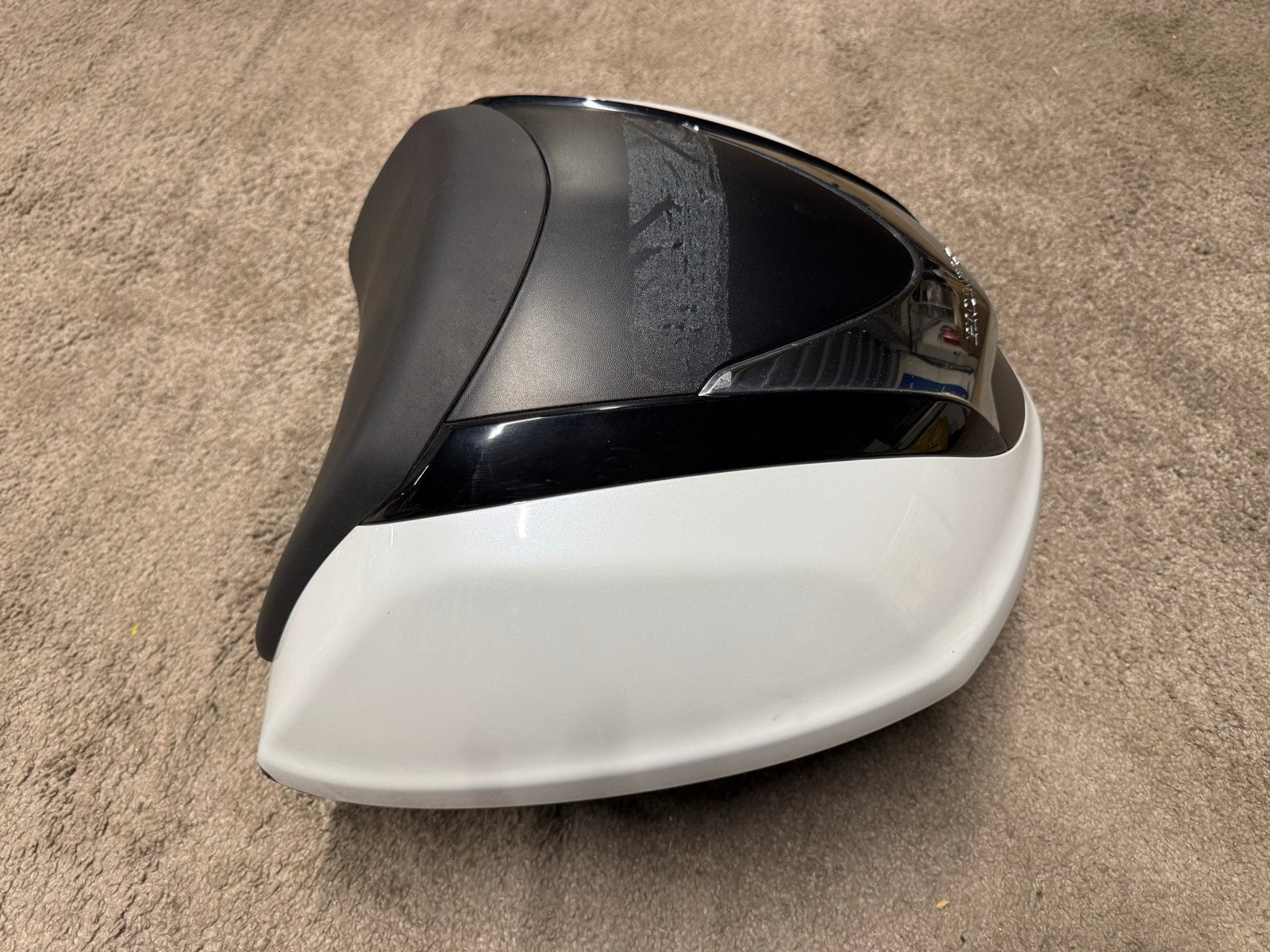 Originele Honda topkoffer wit met rugsteun en sleutel, Ophalen, Gebruikt
