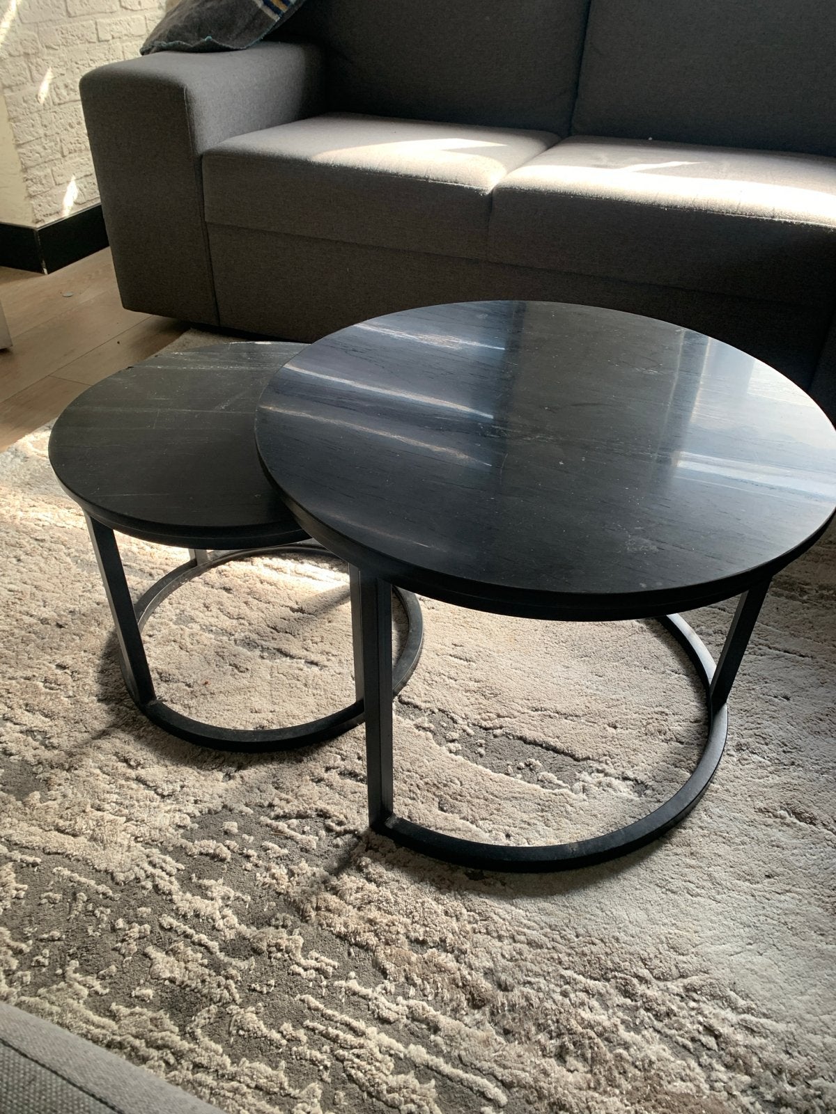 Marmeren salontafels - moeten gepolijst worden, Overige materialen, Gebruikt, Rond, 5 – 50