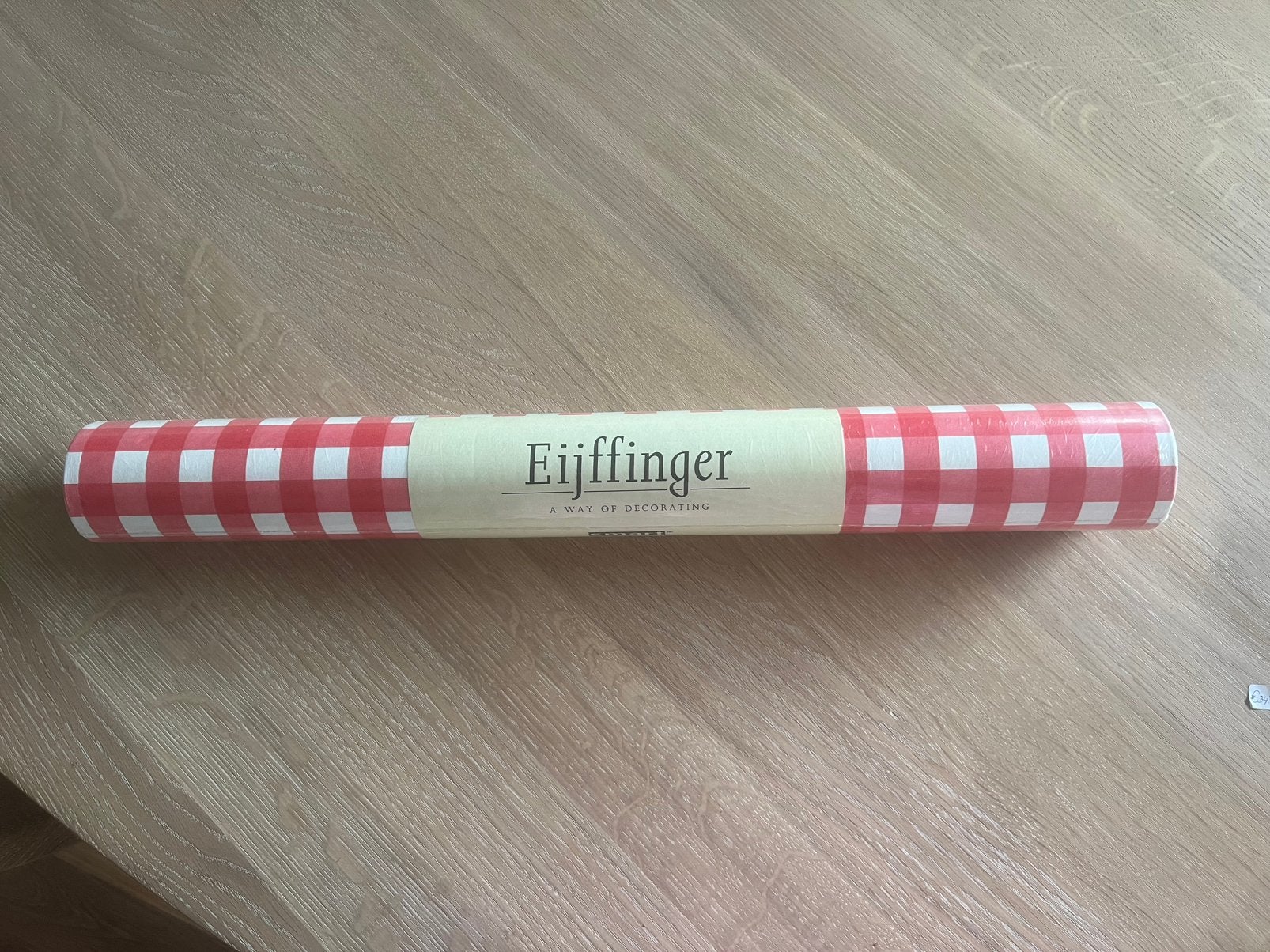 Eijffinger rood wit ruit behang 1 rol nieuw, Overige merken, Ophalen of Verzenden, Rood, Papierbehang