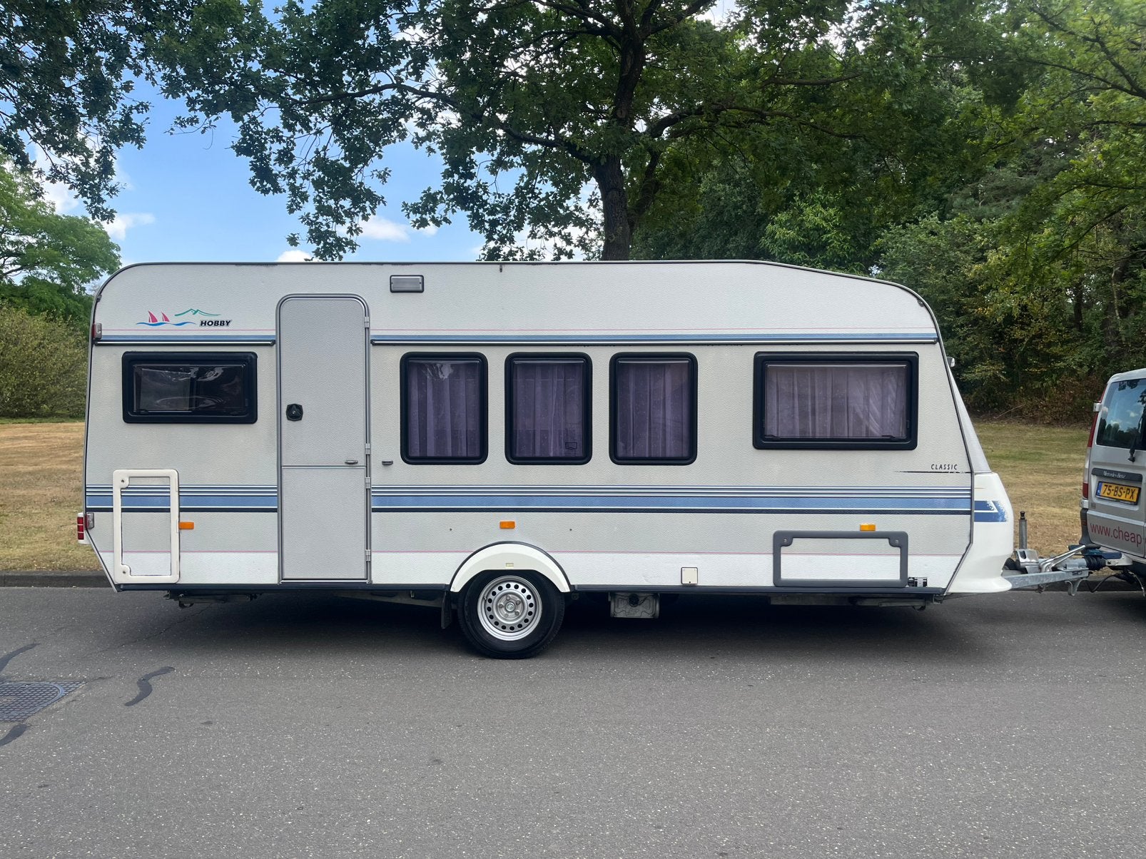 Hobby 520 TQM Classic ( 1993 ) zeer nette staat, Rondzit, Hobby, Bedrijf, Dwarsbed