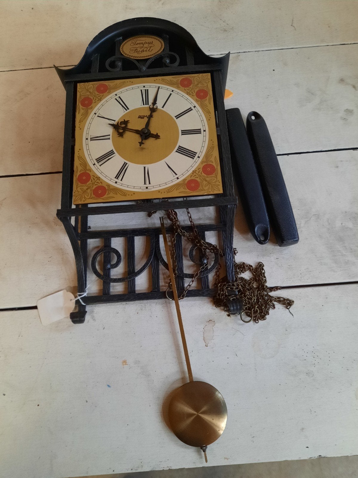 Wandklok antiek Tempus Fugit, Antiek en Kunst, Ophalen