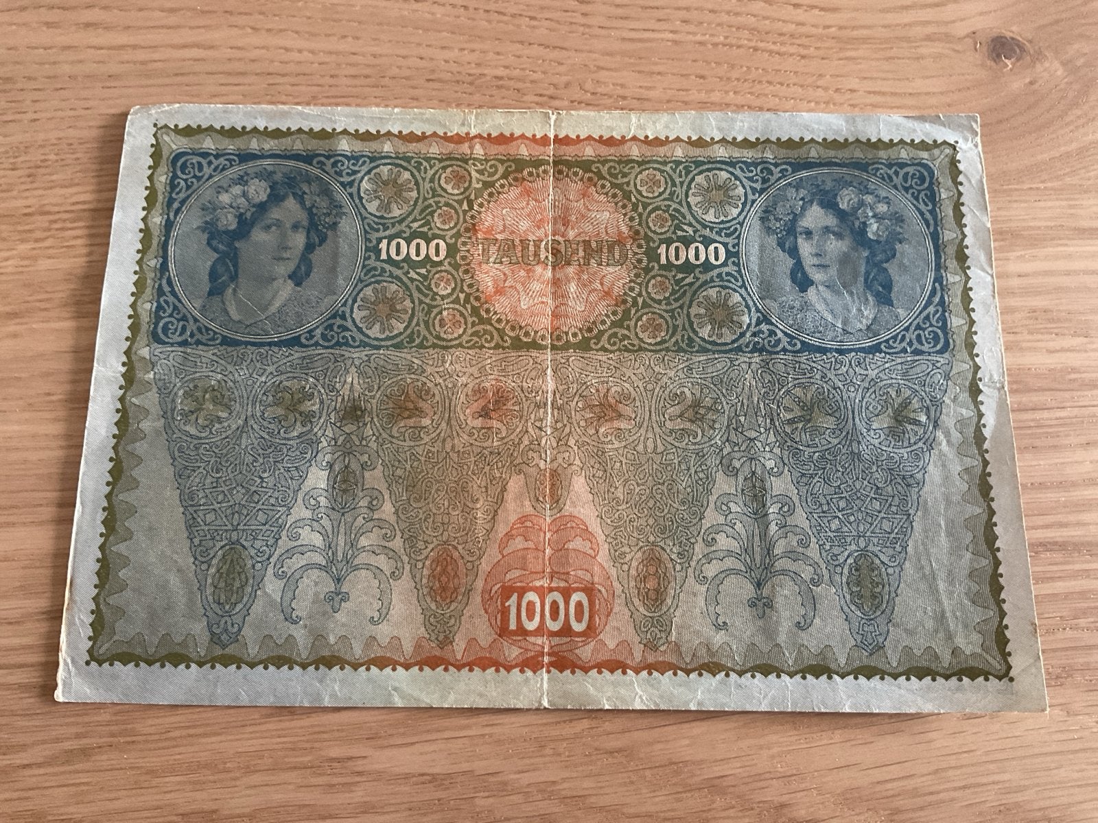 Oostenrijk-Hongaarse 1000 Kronen bankbiljet 1902, Postzegels en Munten, Ophalen of Verzenden, Overige landen, Los biljet