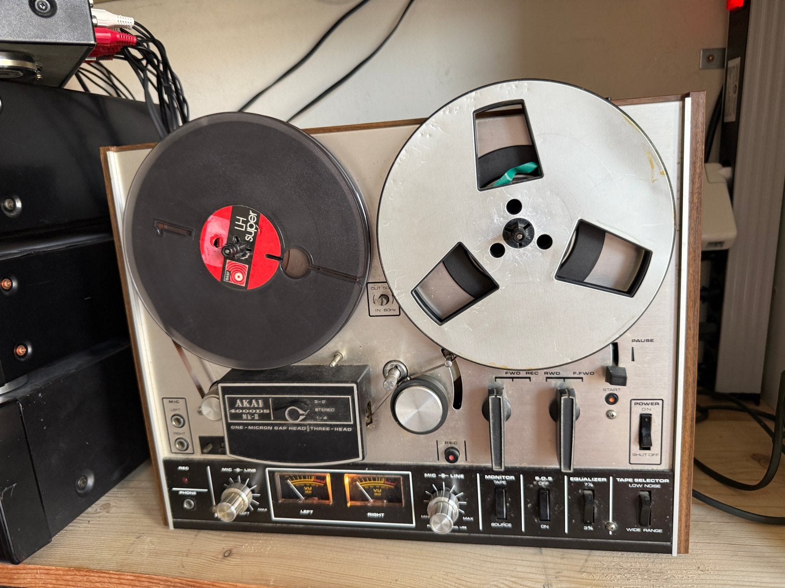 Akai 4000DS MK-ll Bandrecorder - Vintage Stereo Tapedeck, Ophalen, Bandrecorder, Met banden