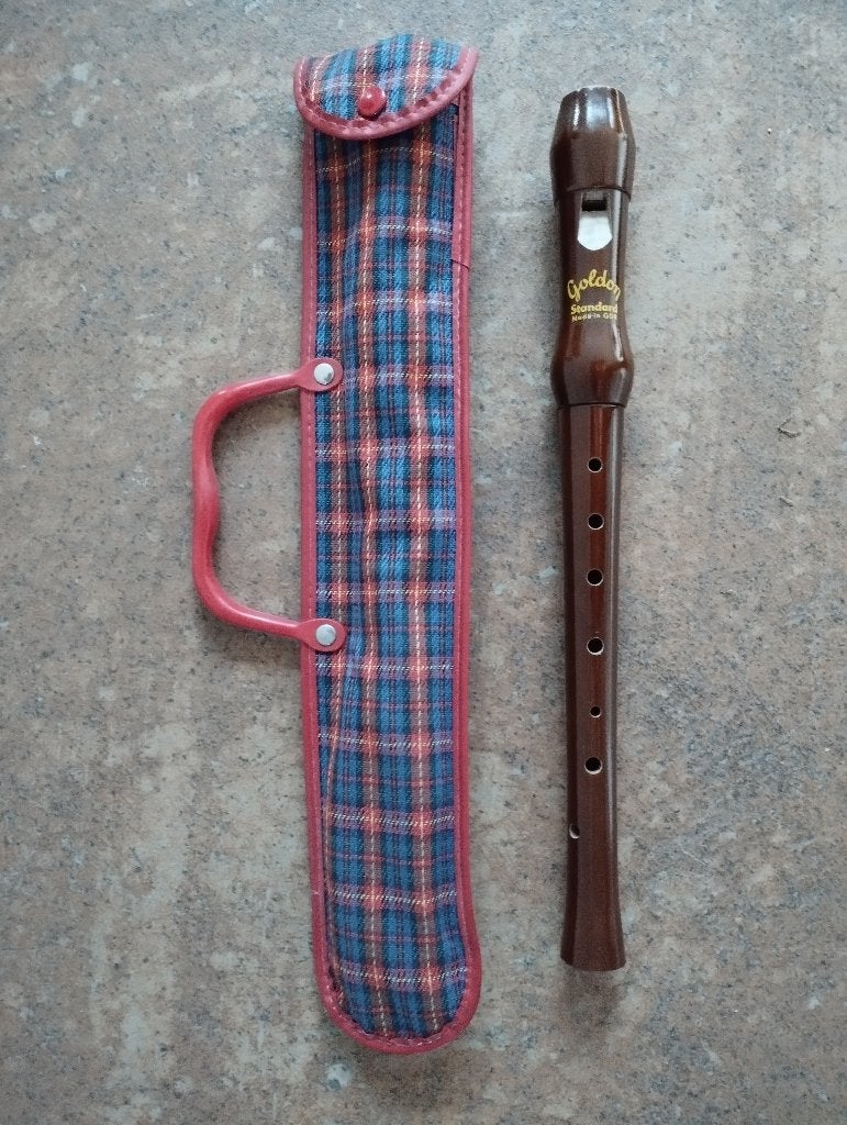 Vintage Goldon Standard houten blokfluit – Made in GDR / DDR, Ophalen of Verzenden, Zo goed als nieuw, Tenor