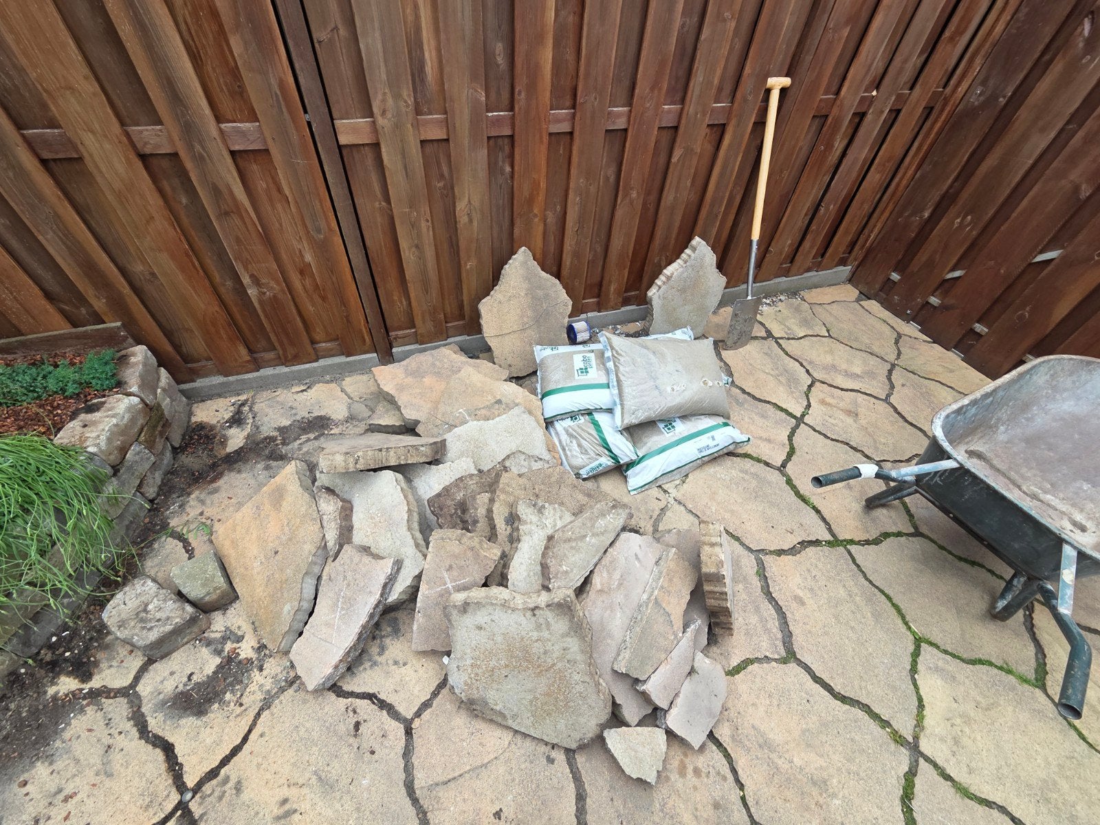 Gratis betontegels, Ophalen, Gebruikt, Beton, Terrastegels