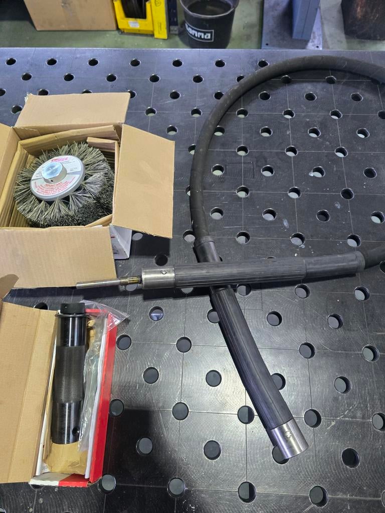 Suhner flappenborstel met houder en flexibele slang, Ophalen of Verzenden, Nieuw