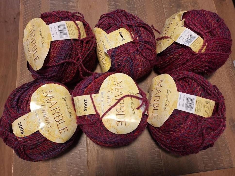 James C Brett Marble Chunky Yarn, Ophalen, Nieuw, Haken, Wol of Garen