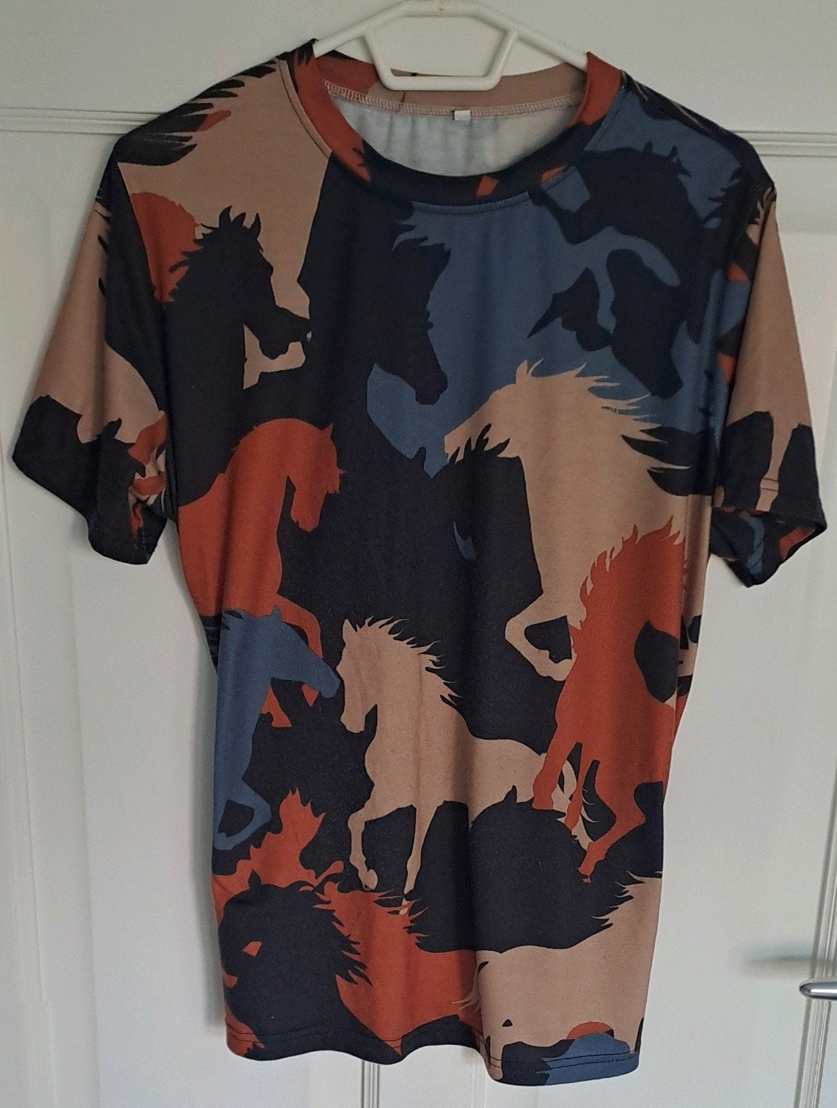 Shirt met paardenprint ( nieuw), Bruin, Maat 46/48 (XL) of groter, Nieuw, Ophalen of Verzenden
