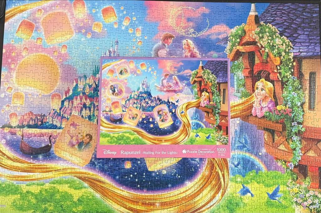 Disney puzzel Rapunzel 1000 stukjes, Ophalen of Verzenden, 500 t/m 1500 stukjes, Zo goed als nieuw, Legpuzzel