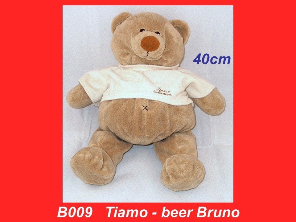 B009 Beer - Tiamo : grote beer Bruno (40cm), Ophalen, Zo goed als nieuw, Beer, Tiamo