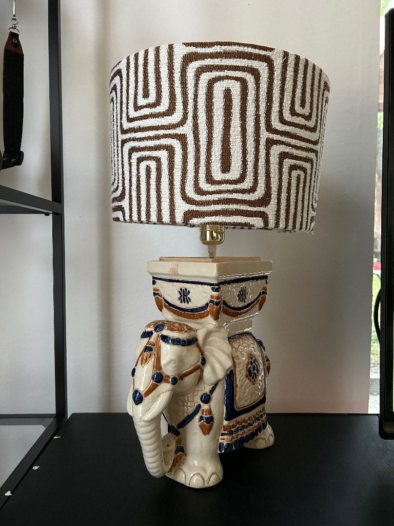 Vintage lampenvoet olifant, Ophalen of Verzenden, Zo goed als nieuw, Overige materialen, 50 tot 75 cm