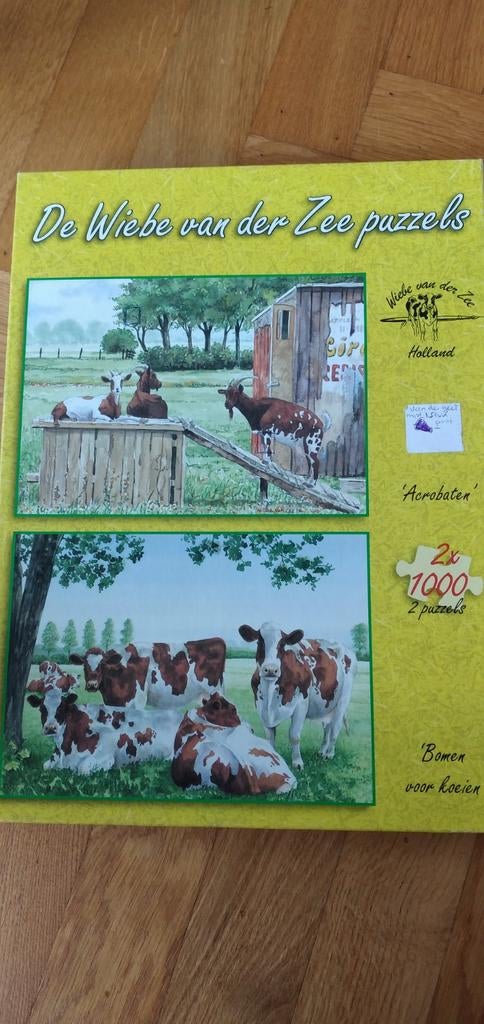 De Wiebe van der Zee puzzels - 2x 1000 stukjes, Ophalen of Verzenden, 500 t/m 1500 stukjes, Gebruikt, Legpuzzel