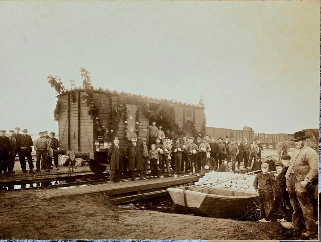 Broek op Langedijk spoorwegen, Verzamelen, Foto's en Prenten, Ophalen of Verzenden, Voor 1940, Gebruikt