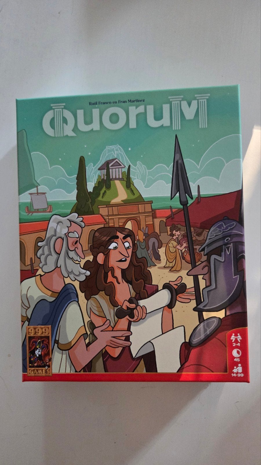 Quorum: Strategisch bordspel over het Romeinse Rijk, Een of twee spelers, Ophalen of Verzenden, Zo goed als nieuw, 2Tomatoes Games