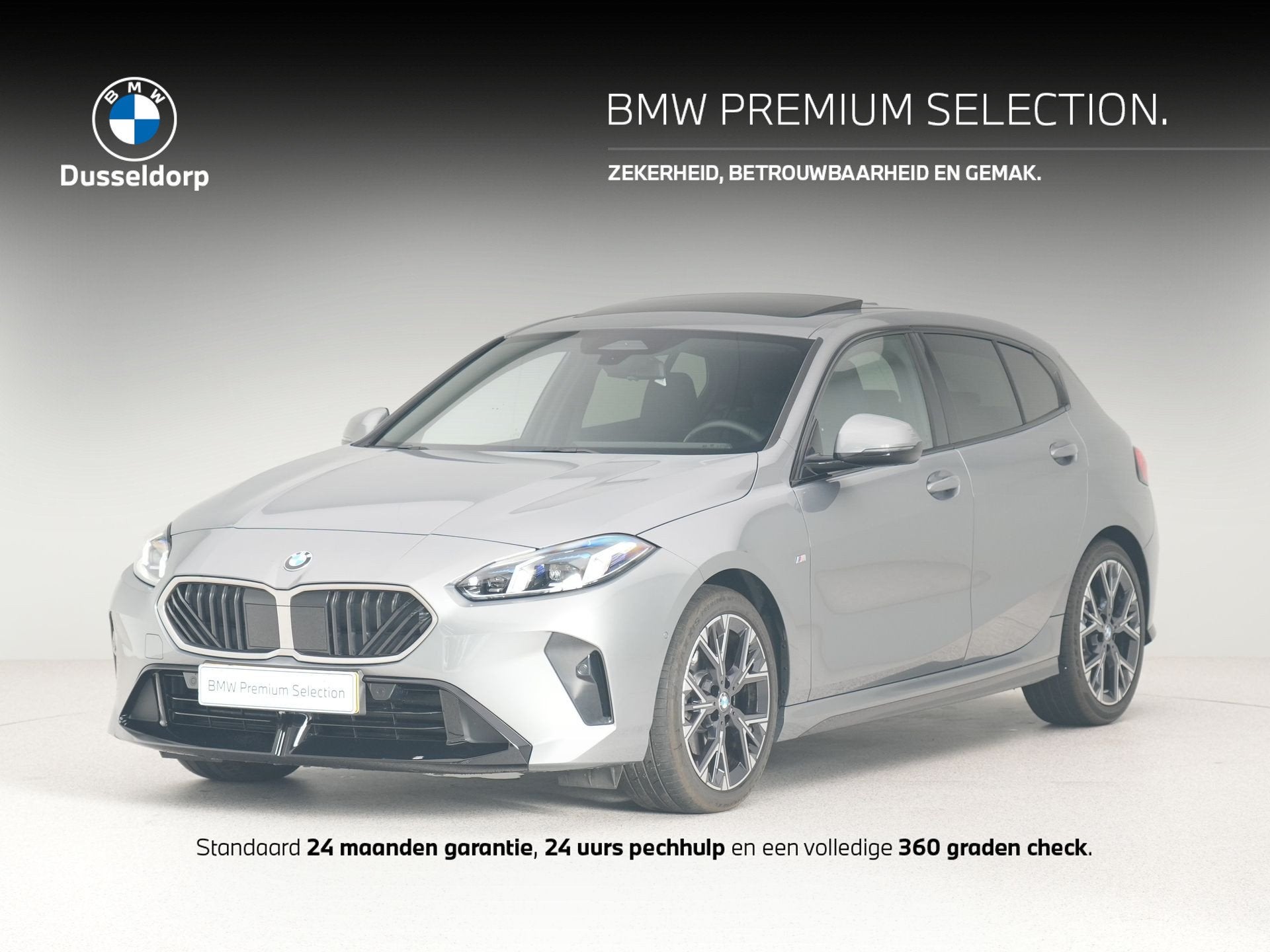 BMW 1 Serie 120 M-Sport | Trekhaak | Panoramadak (bj 2025), Auto's, Dealer onderhouden, Gebruikt, Met garantie (alle), Origineel Nederlands