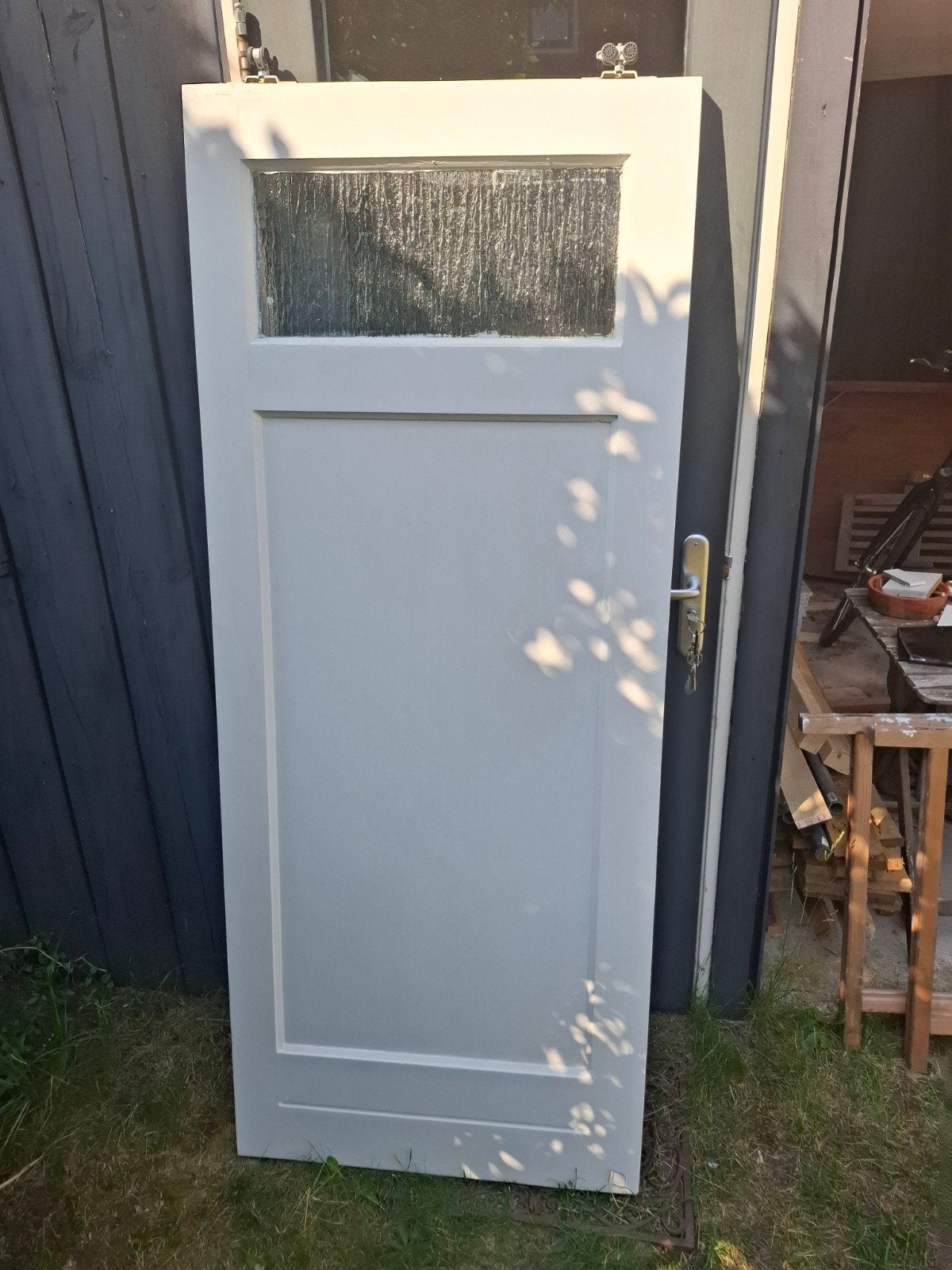 Paneeldeur met glas, gebruikt als schuifdeur, Ophalen, Gebruikt, Minder dan 80 cm, Minder dan 200 cm
