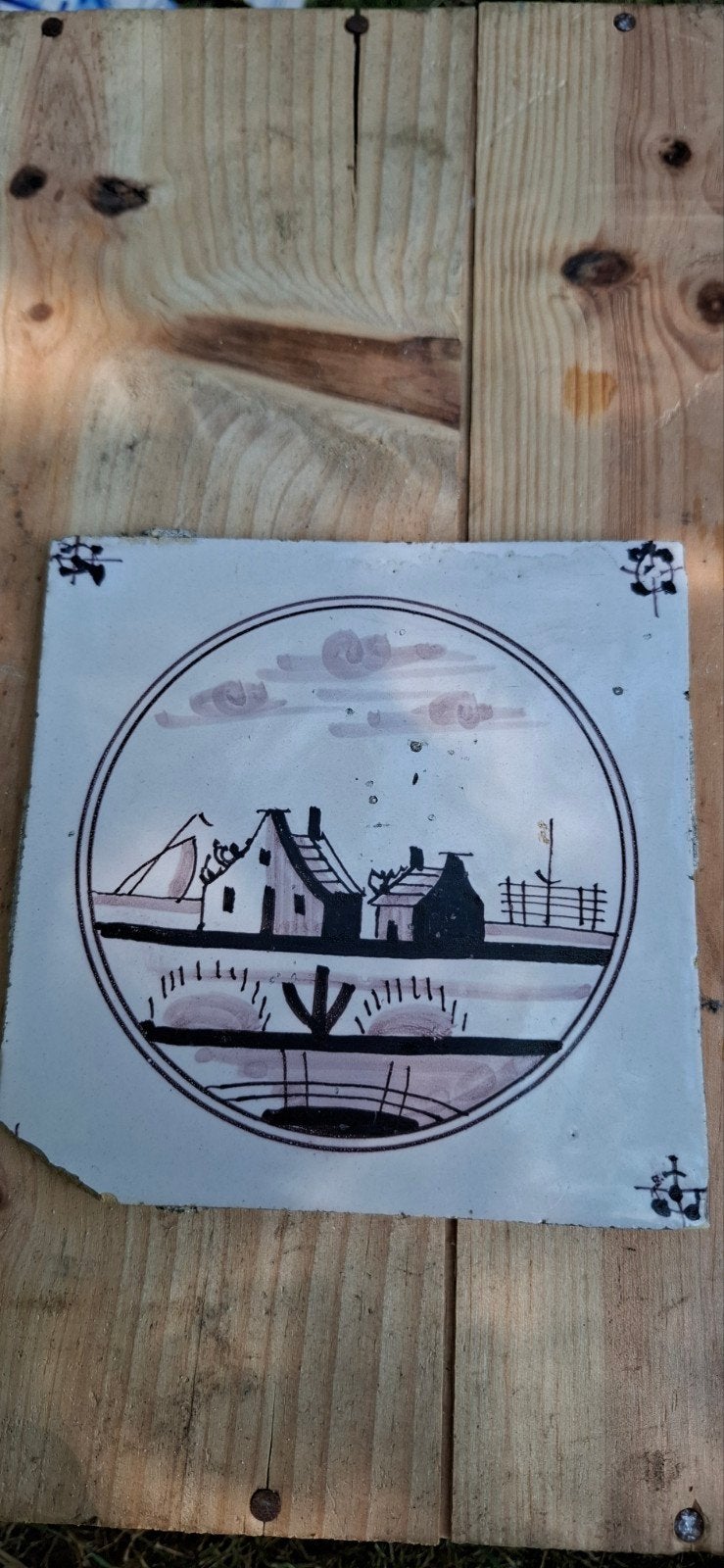 18 antieke tegel Makkum of Harlingen rond 1850, Ophalen of Verzenden