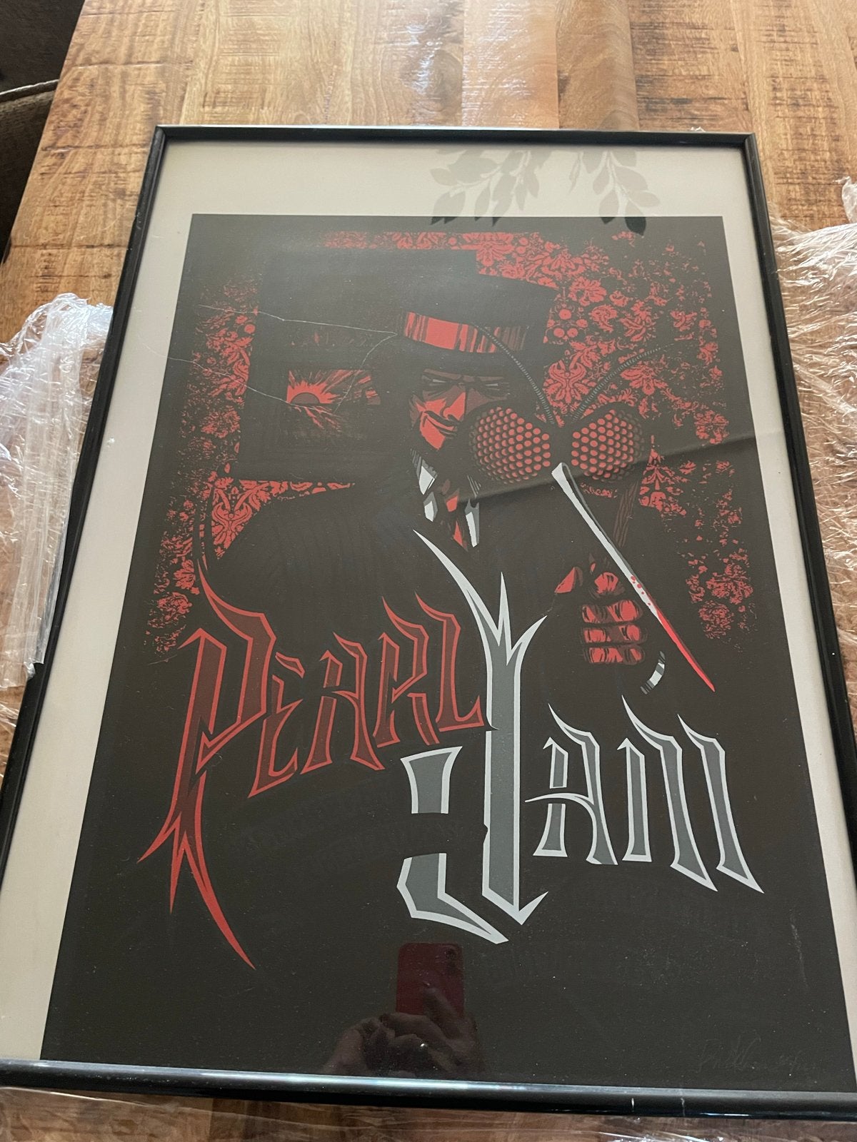 Pearl Jam Concert Poster - Ingelijst, Ophalen, Met lijst, A1 t/m A3, Muziek