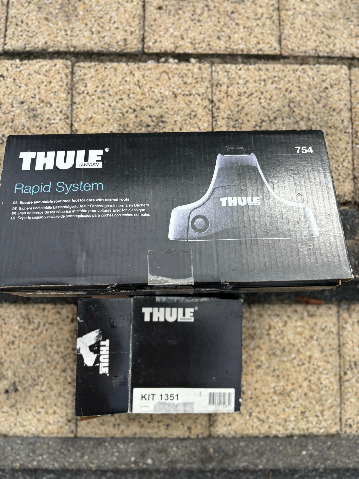 Thule Rapid System dakdragerset (754 & Kit 1351), Auto diversen, Dakdragers, Ophalen of Verzenden, Zo goed als nieuw