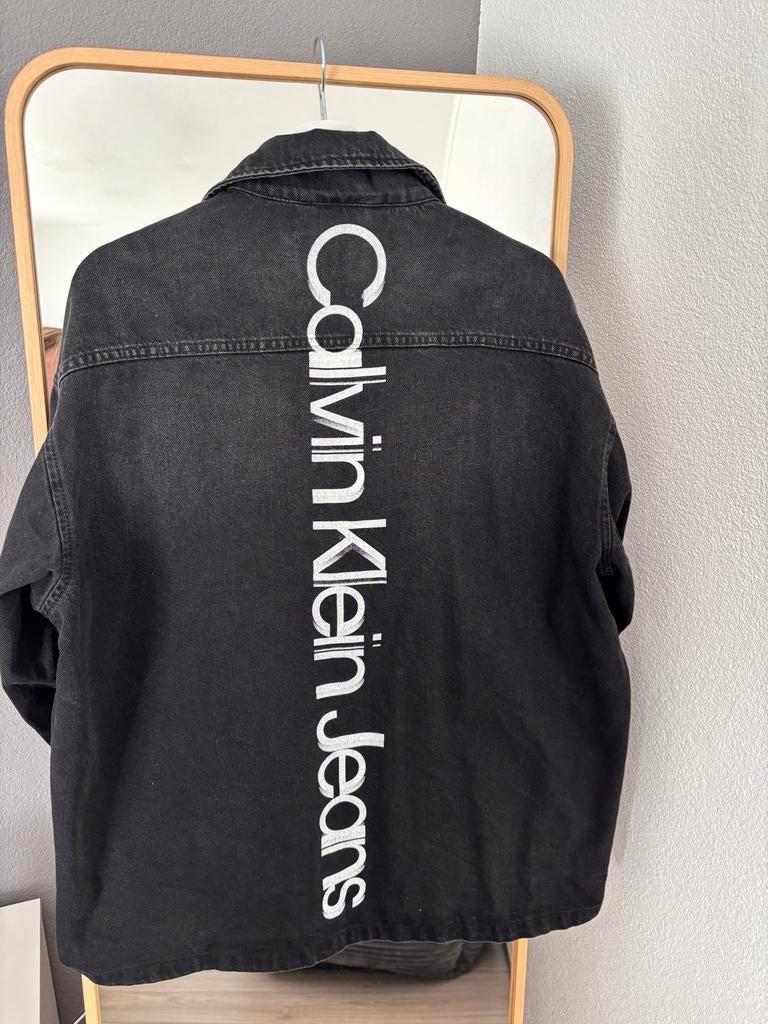 Calvin Klein Jeans denim overhemd zwart, Kleding | Heren, Ophalen of Verzenden, Zo goed als nieuw, Zwart