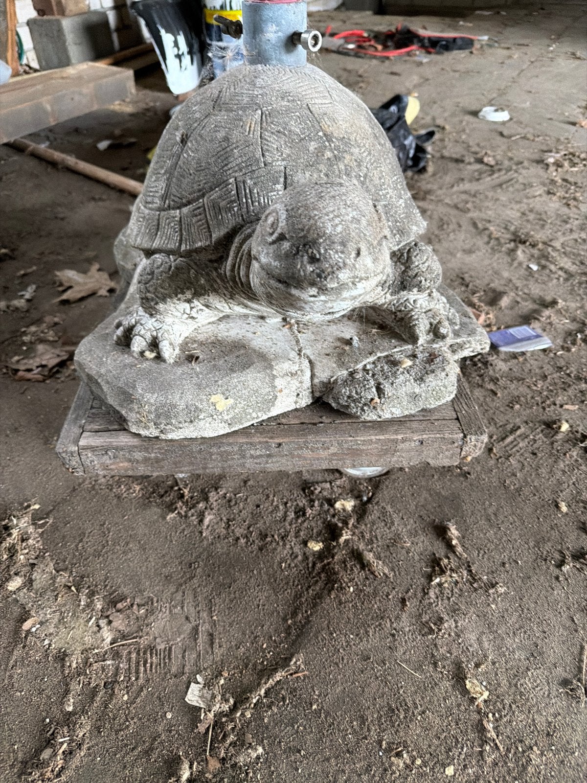 Zware parasolvoet schildpad - Stevige parasolhouder, Tuin en Terras, Ophalen, Gebruikt, Parasolvoet