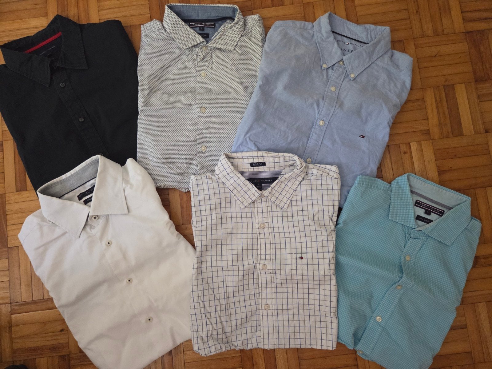 Tommy hilfiger heren overhemden maat L, Kleding | Heren, Ophalen of Verzenden, Zo goed als nieuw, Maat 48/50 (M)