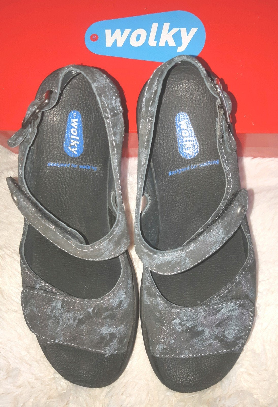 WOLKY leren design sandalen. NIEUW in doos. Maat 39., Wolky, Overige kleuren, Nieuw, Sandalen of Muiltjes