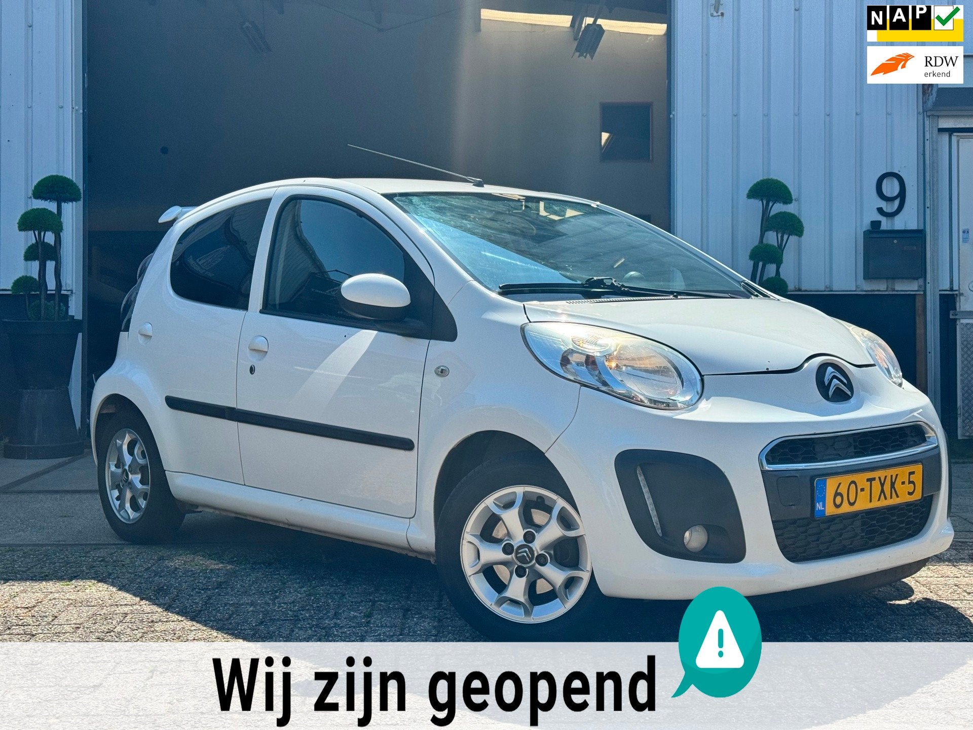 Citroen C1 1.0 | Carplay | Airco | Elektrische Ramen | Toere, Auto's, Voorwielaandrijving, Stof, Gebruikt, Met garantie (alle)