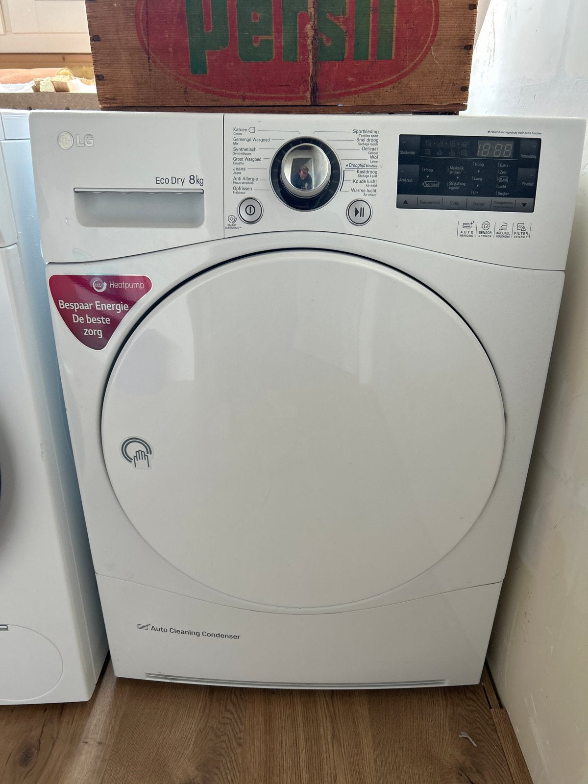 LG Eco Dry 8kg warmtepompdroger, Ophalen, Gebruikt, 8 tot 10 kg, 85 tot 90 cm