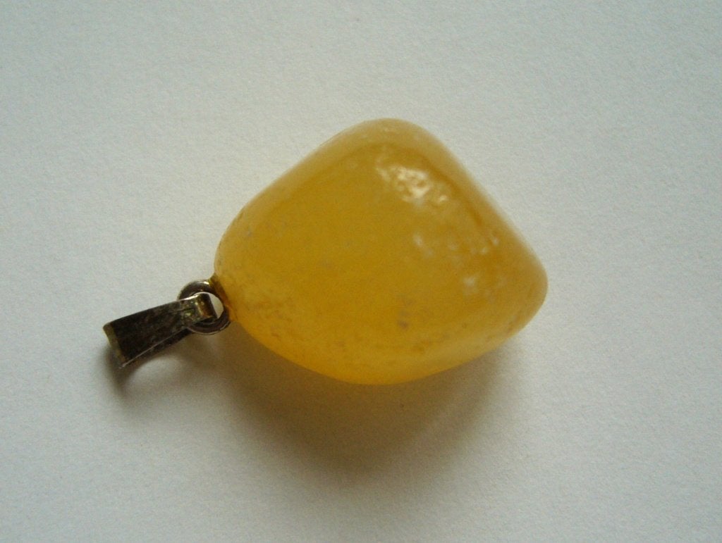 kettinghanger, Sieraden, Tassen en Uiterlijk, Geel, Ophalen of Verzenden, Zo goed als nieuw, Steen of Mineraal