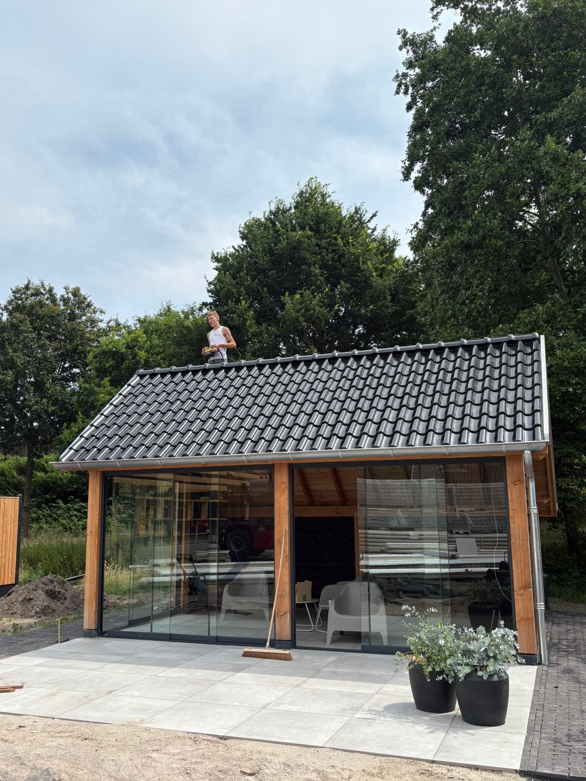 Glazen schuifwanden, Tuin en Terras, 3 ramen of meer, Overige typen, Nieuw, Minder dan 200 cm