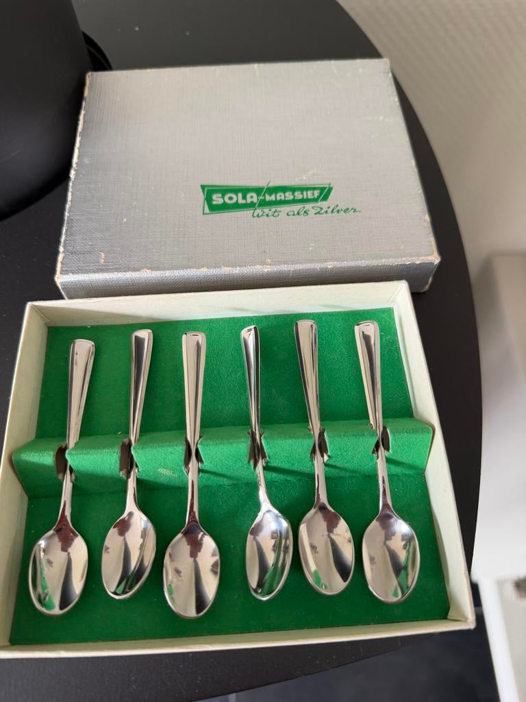 Sola likeur lepeltjes in originele doos, Antiek en Kunst, Ophalen of Verzenden