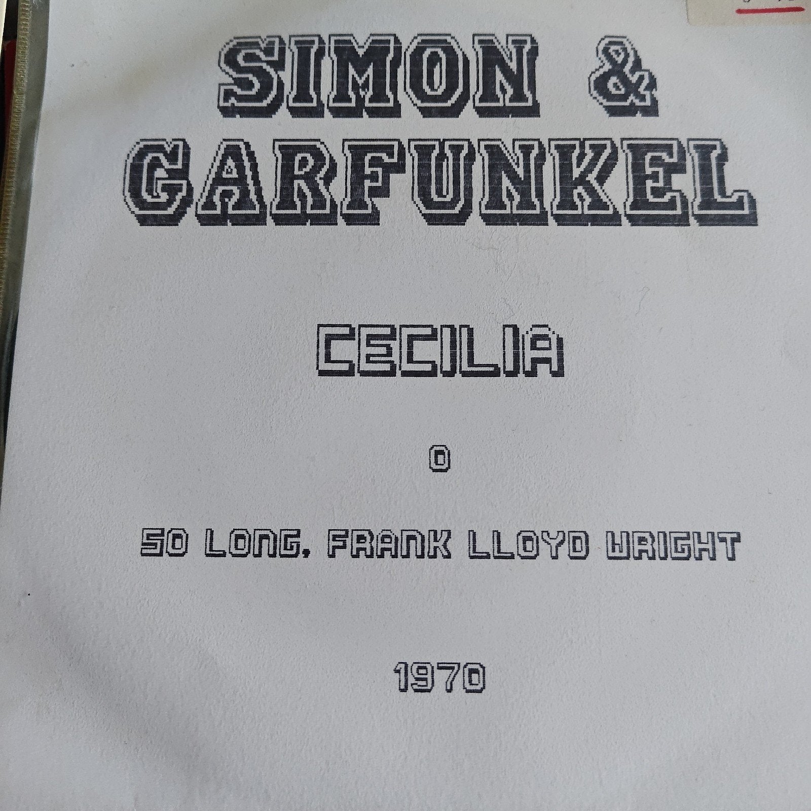 Simon & Garfunkel - Cecilia / So Long, Frank Lloyd Wright, Gebruikt, 7 inch, Single, Ophalen of Verzenden