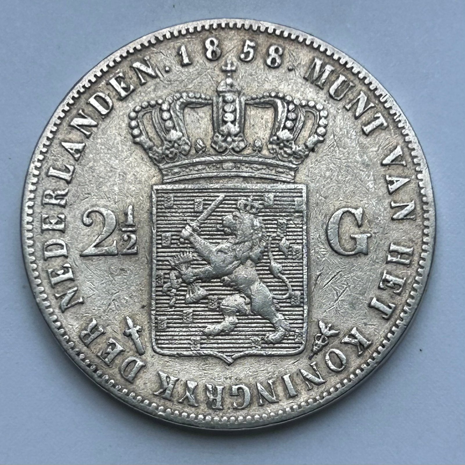 Rijksdaalder 1858, Ophalen of Verzenden, Koning Willem III, 2½ gulden