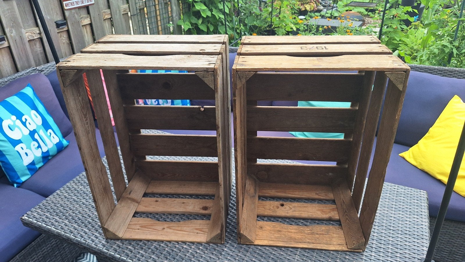 Vintage houten veiling kisten - Perfect voor opslag of decor, Huis en Inrichting, Woonaccessoires | Kisten, Ophalen, Minder dan 50 cm