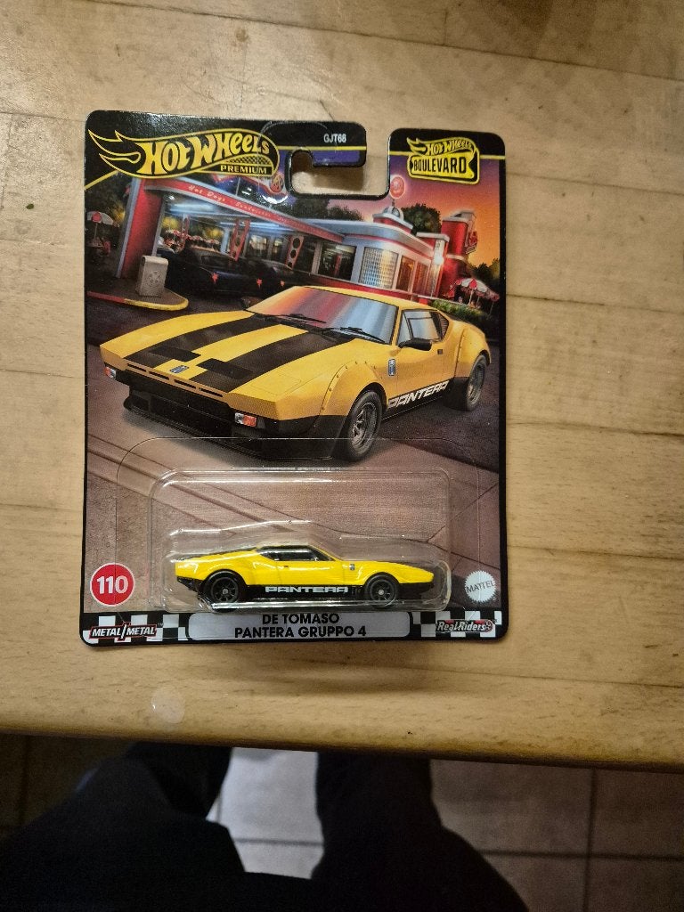 hot wheels de tomaso pantera gruppo 4 geel let op, Ophalen of Verzenden, Nieuw, Auto