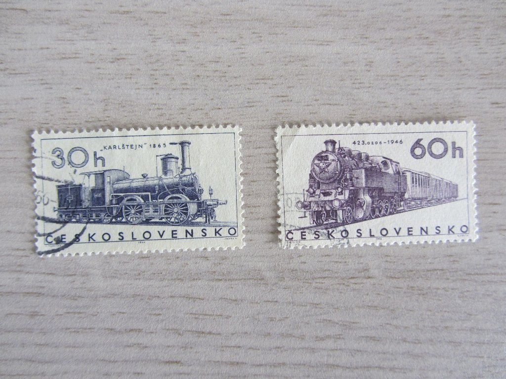 Ceskoslovensko 1966 Locomotives Postzegels, Ophalen of Verzenden, Gestempeld, Treinen