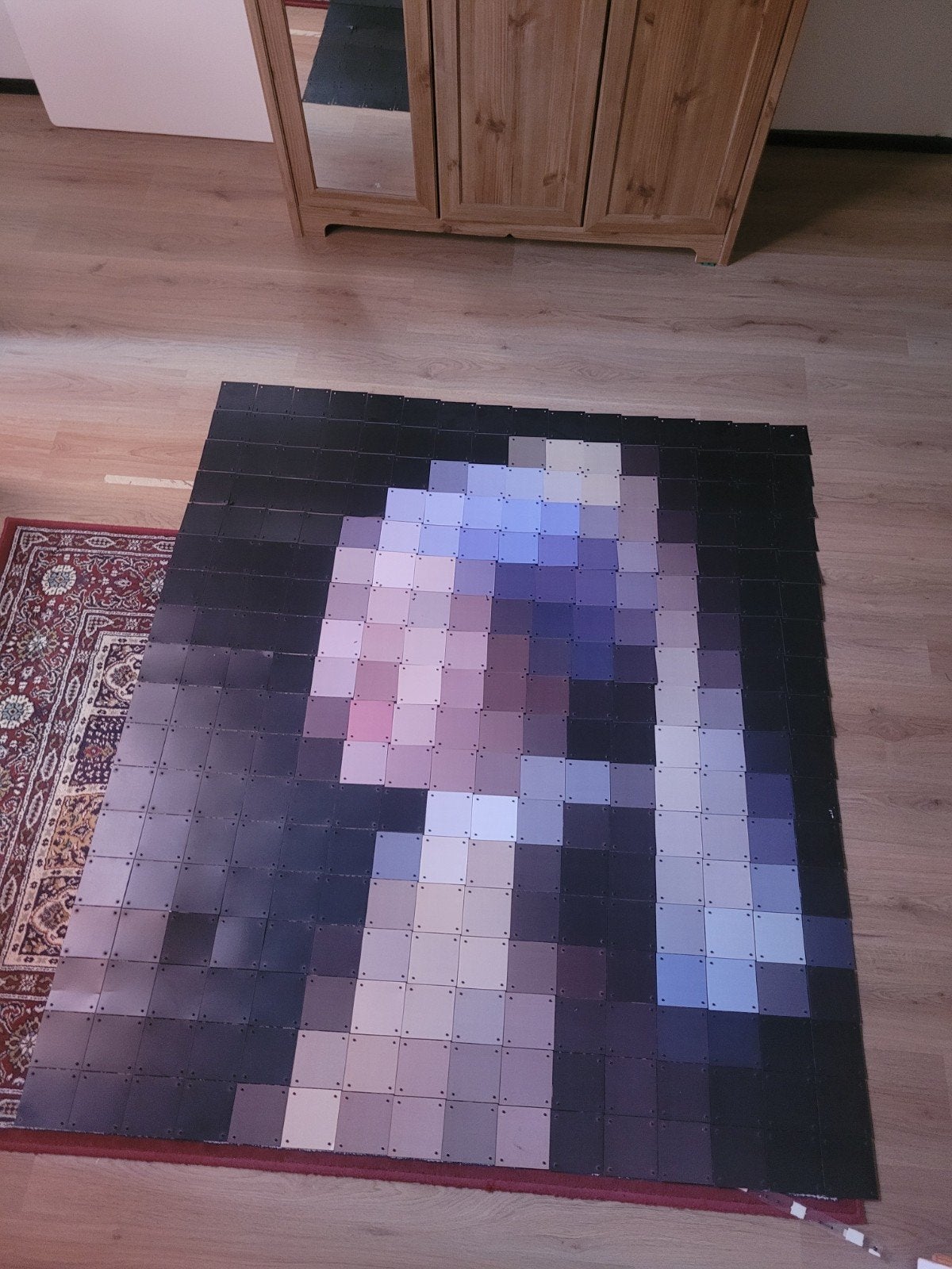 Pixelschilderij 'Meisje met de Parel' - Uniek kunstwerk, Ophalen of Verzenden